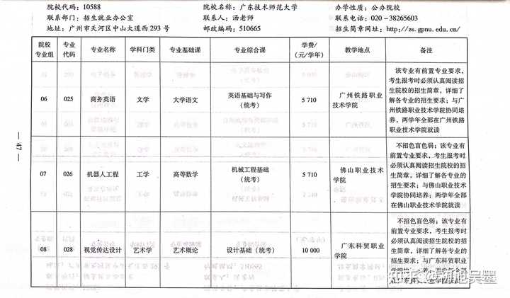 广东省末流本科探析